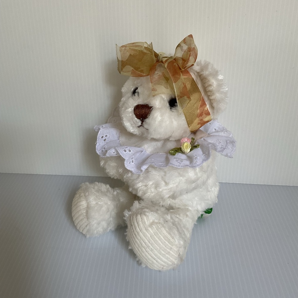 Vintage First & Main Mini Chantilly ’n Chiffon plush teddy bear, Item No.1252.